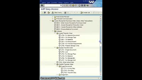 SAP menu