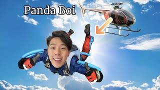 I Jumped from a Helicopter (SKYDIVING 10 MILLION SUBS SPECIAL!) - PANDA BOI