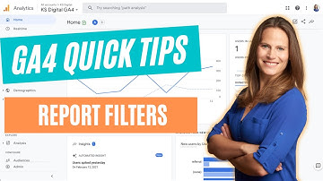 GA4 Quick Tip: Report Filters