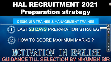 HAL MT & DT PREPARATION STRATEGY IN ENGLISH | EXAM DATE (2021)