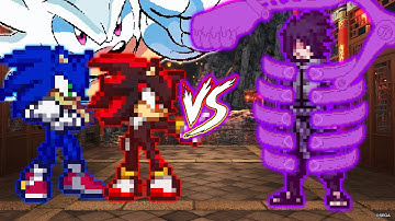 Sonic And Shadow All Forms VS Uchiha Sasuke SonicX VS Naruto Shippuden Jump Force Mugen Battle
