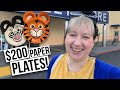 I FOUND PAPER PLATES WORTH $200 AT A LOCAL GARAGE SALE!  [ THRIFTING AT THE GOODWILL OUTLET + HAUL ]