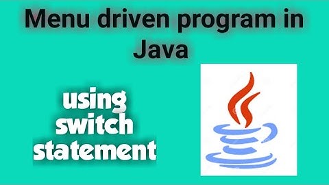 Menu driven program in Java|using switch statement