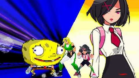 MUGEN Request: Misako & Sonya Vs Spongebob V2 & Sakura