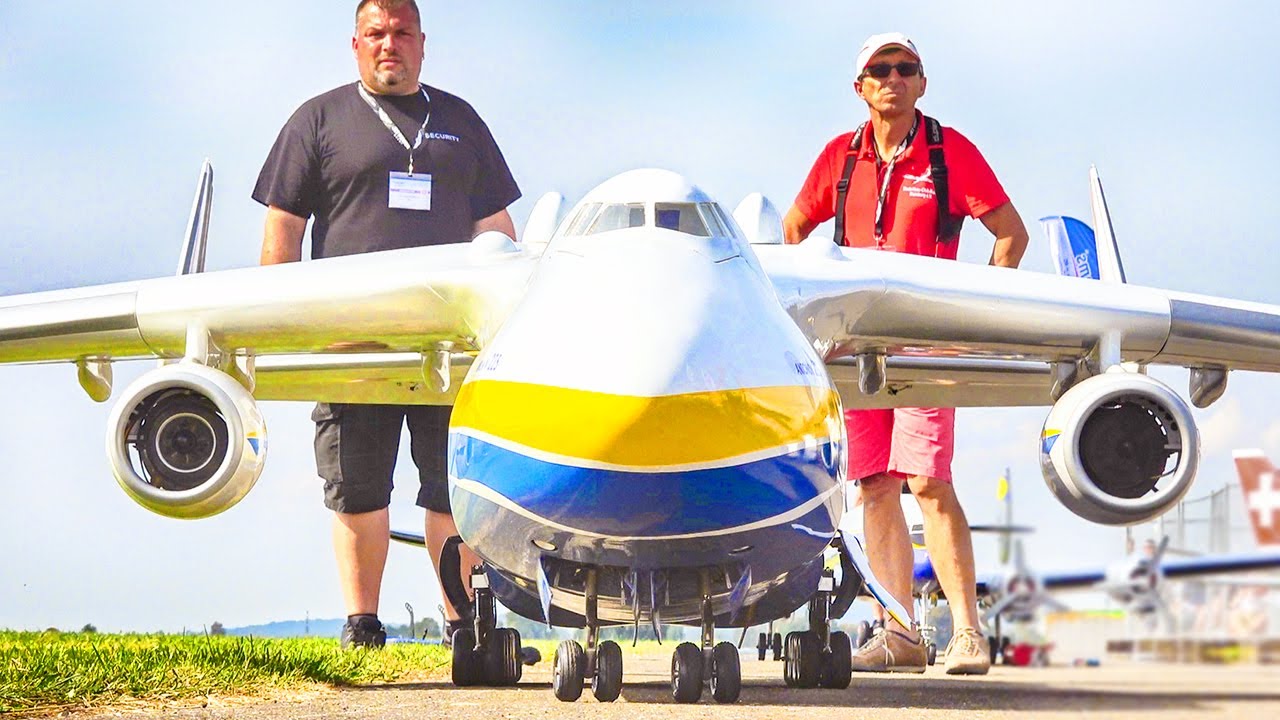 BIGGEST XXXL RC ANTONOV AN-225 UDSSR 93KG SCALE MODEL AIRPLANE FLIGHT DEMONSTRATION