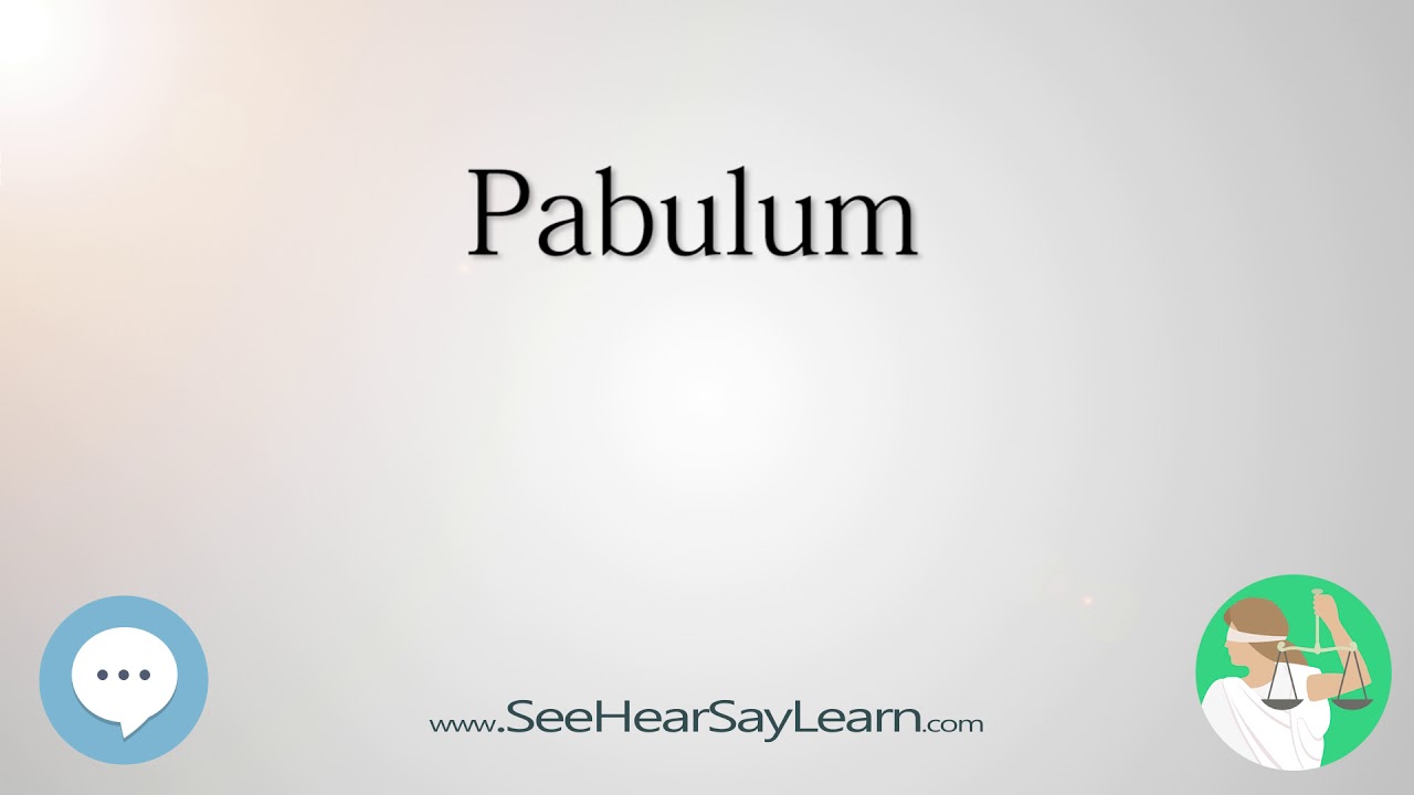 Pabulum (Medical Latin Terminology & Definitions) 🤸‍♀️📜🧠👩‍🎓👍🔊 - YouTube