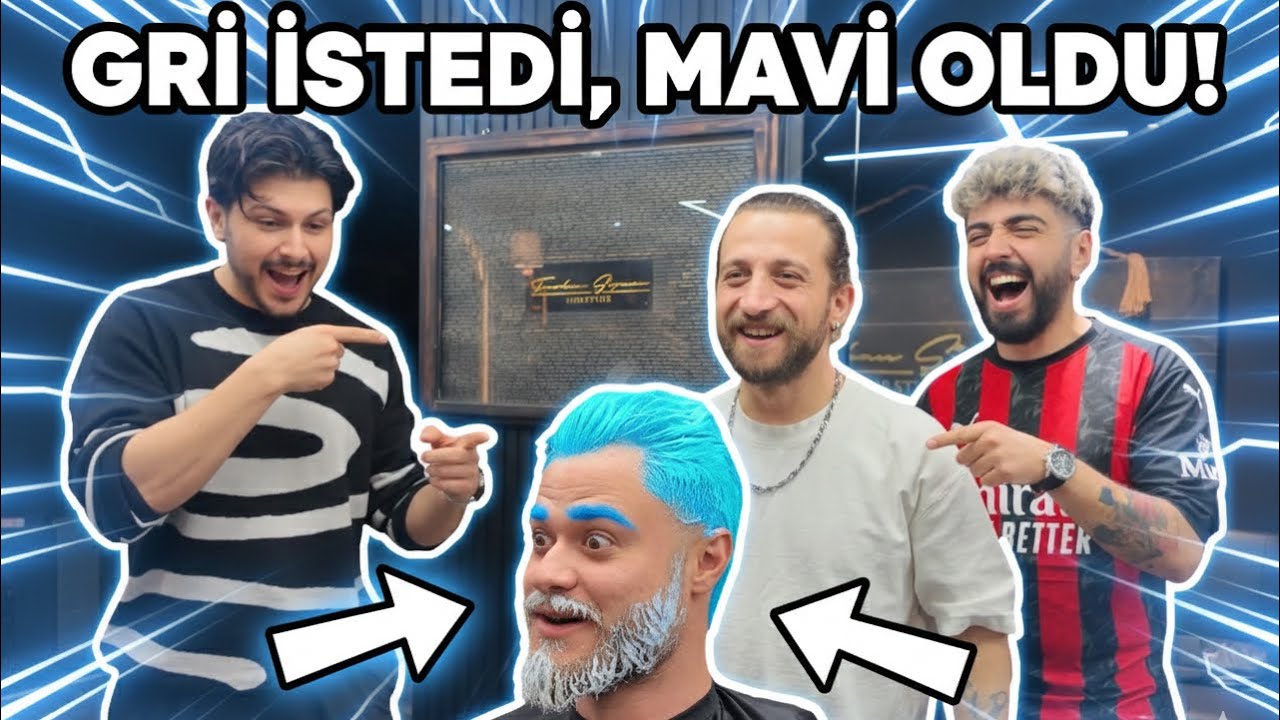SAÇLARINI GRİ İSTEDİ, MAVİ OLDU !!!