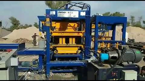 Concrete Canal Tile Making at Bikaner by Noah QT4-15 Concrete Block Making Machine