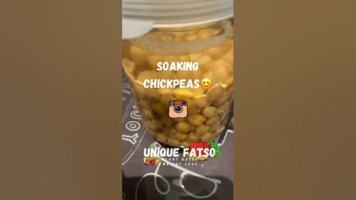 Soaking Chickpeas - Unique Fatso - #Shorts #PlantBasedProtein #GoodFood