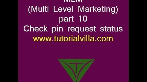 MLM(Multi Level Marketing) website using php part 10- Check pin request status