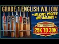 Review 25k to 30k Grade 1 Top English Willow Branded Bats Hand Selected Free Machine Knocking 