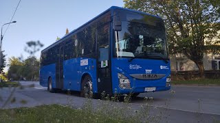 Jazda Autobusom Iveco Crossway v daždi Martin-Sučany