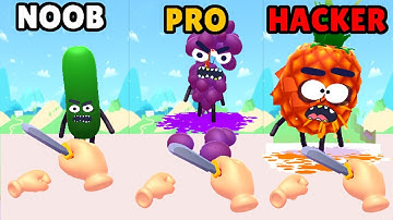NOOB vs PRO vs HACKER in Hit Tomato 3D