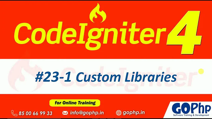 #23-1 Custom Libraries in CodeIgniter 4