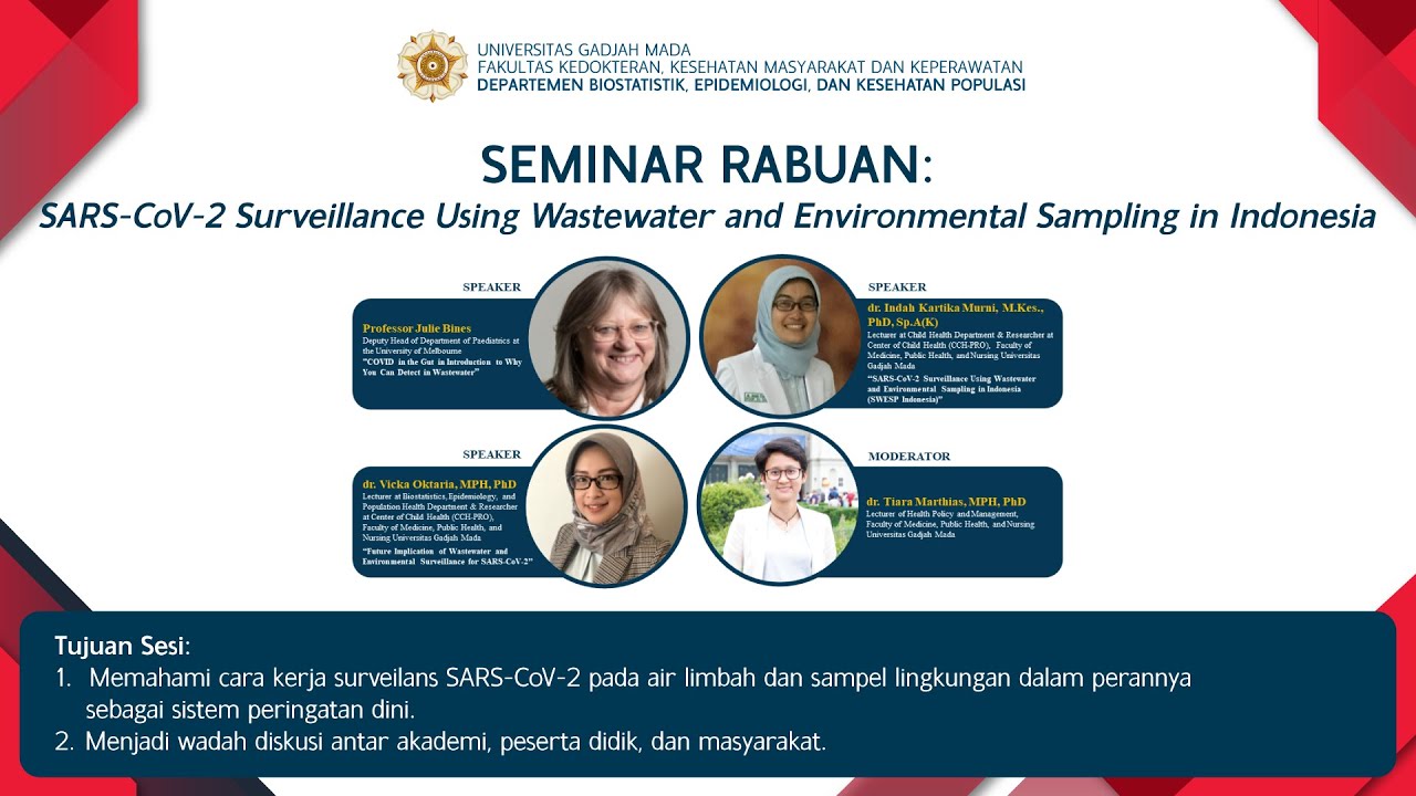 Seminar Rabuan: SARS-CoV-2 Surveillance Using Wastewater and Environmental Sampling in Indonesia?