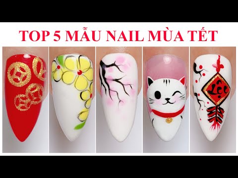 Top 5 Mẫu Trang Trí Móng Cho Tết Mới Nhất | mau son mong chan dep