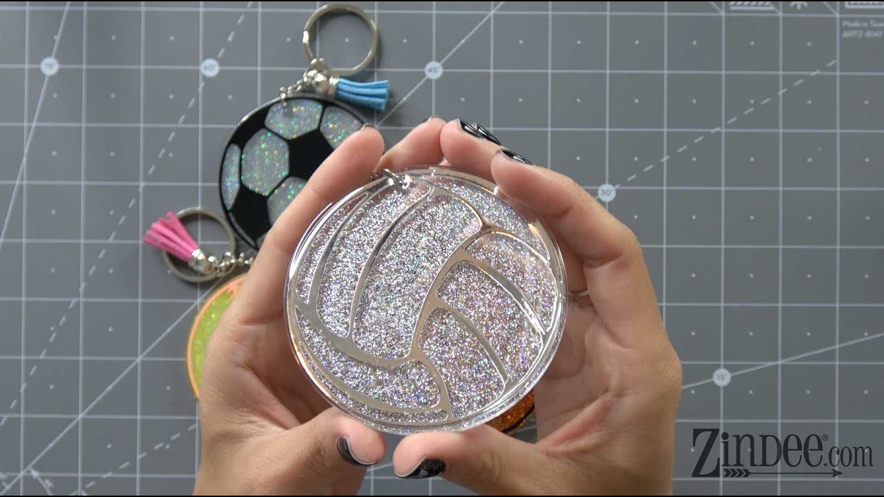 Sports Ball Acrylic Tutorial. How to make acrylic keychains. UV