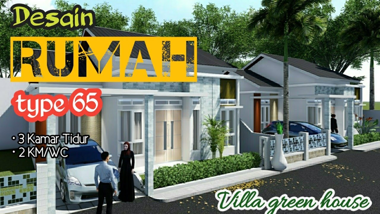  Desain  Rumah  Minimalis  Type 65 sketchup model YouTube 