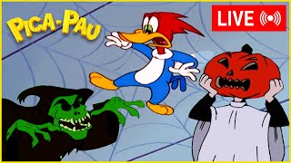 LIVE 🔴🎃 Maratona de Halloween 👻 A Casa Assombrada 🎃 Pica-Pau Estilo Frankenstein! 😱 O Dia das Bruxas