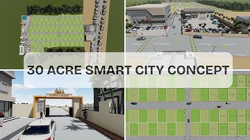 City Development 3D Animation | 30 Acre Smart City Concept