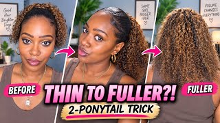 How to Make a Ponytail Look Fuller | Easy 2-Ponytail Hair Tutorial