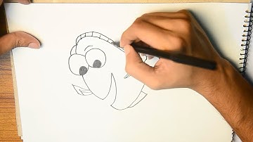 How to draw Dory from Finding nemo and Finding dory for kids