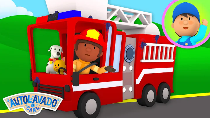 El Camión de Bomberos de Fiona | El Autolavado de Carl | Caricatura Para Niños