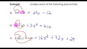 Multiplying a Monomial with a Binomial (Distributive Property)