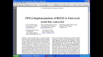 Fpga implementation of RS 232 in universal serial bus converter