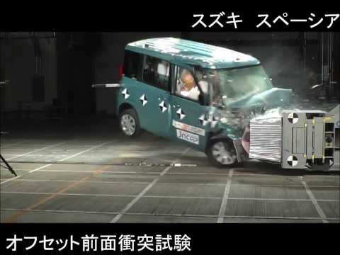 J-NCAP - Suzuki Spacia X -  frontal offset crash test