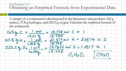 3.10 Determining a Chemical Formula from Experimental Data