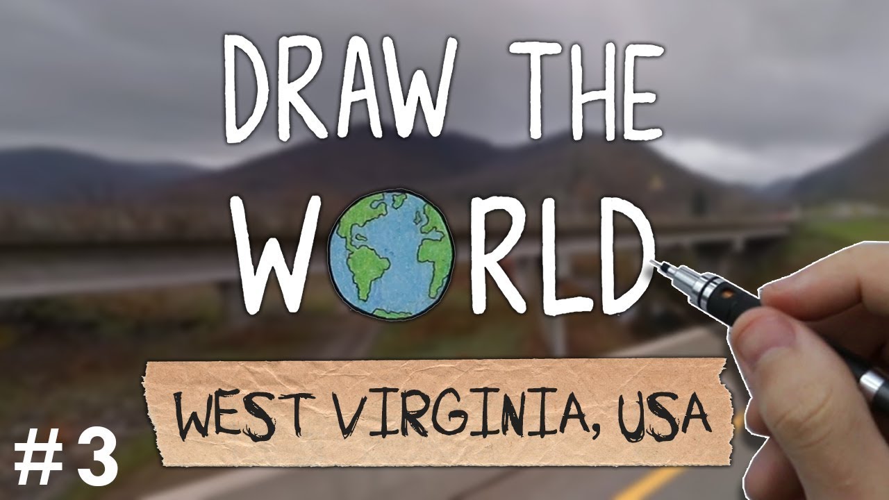 Draw The World 03 - West Virginia - Sketching Landscapes & Hills!