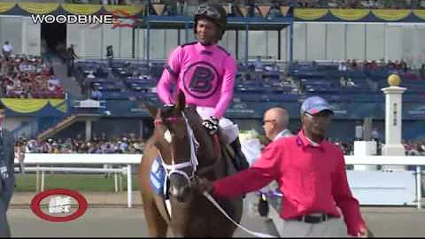 Barbadian jockey Patrick Husbands at Canada's Wood...