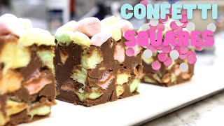 Chocolate and Peanut Butter Confetti Squares | Crumbs and Confetti with Diana