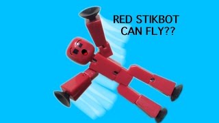 RED STIKBOT CAN FLY (Stikbot Stop Motion Animation)