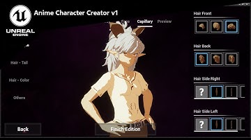 UE4 - AnimeCharacterCreator preview