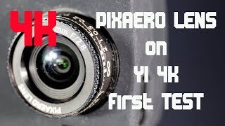Pixaero Lens  3,77mm on Yi4k first Test with subtitles in 4K