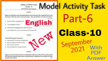 Model Activity Task English || Class-10 || Part-6 || September 2021