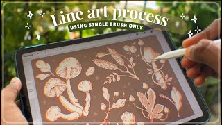 Improving my line art | Procreate process | iPad Pro 11'' | Relaxing art