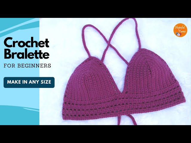Easy Crochet Bralette crop top tutorial for beginners