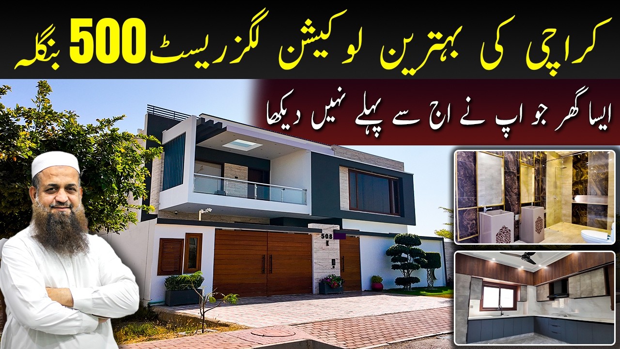 Bahria Town Karachi’s Best Location Luxury 500 Yards Bungalow | A House You’ve Never Seen Before!