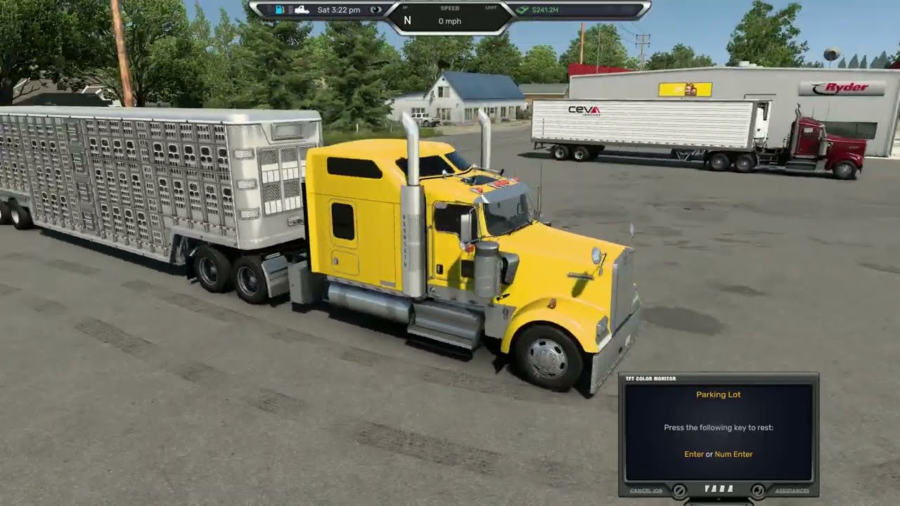 American Truck Simulator Kenworth W900 Cummins N14 Celect Plus 13 Speed Livestock Delivery