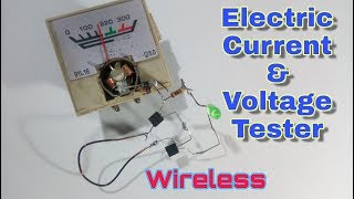 DIY | Wireless Electric Current & Voltage Tester using transistor , measuring distance 6-10 cm