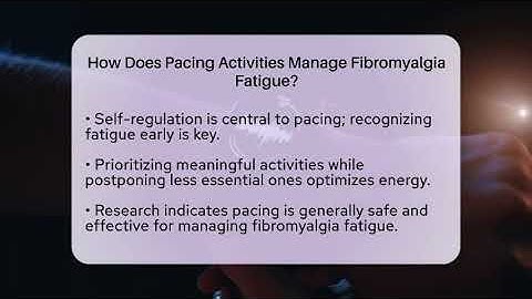 How Does Pacing Activities Manage Fibromyalgia Fatigue? - Fibromyalgia Wellness Channel