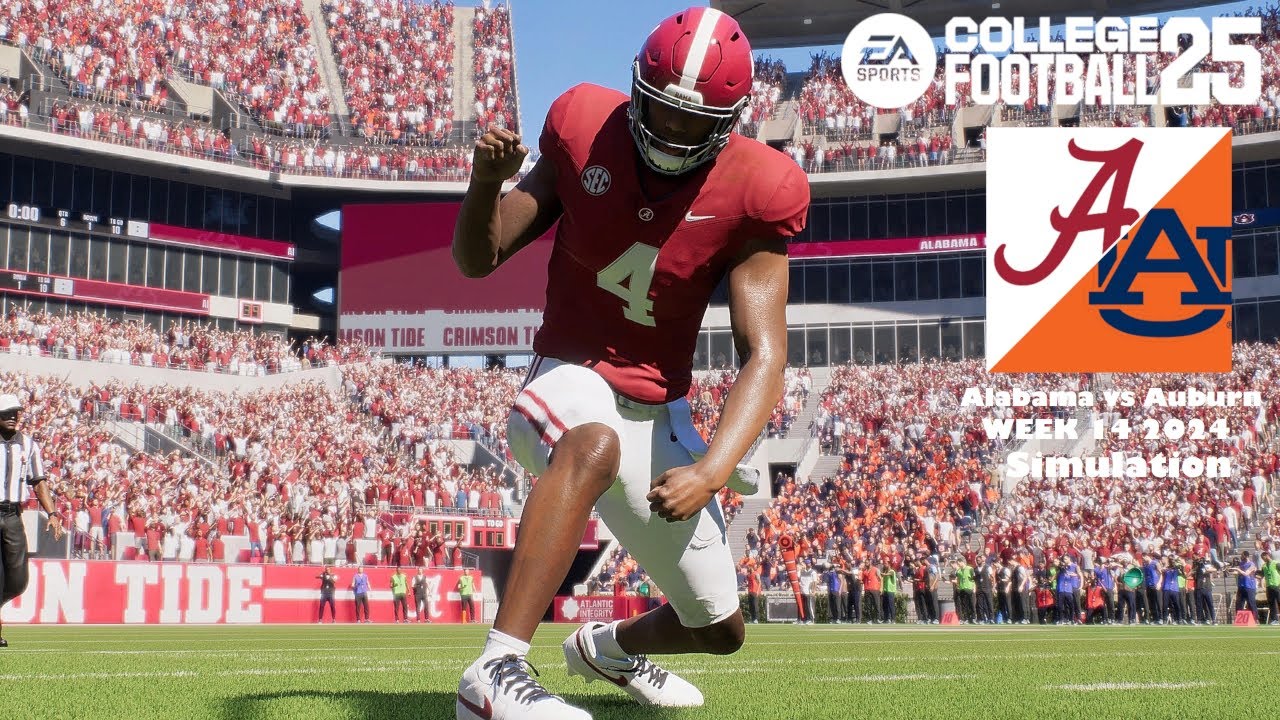 EA College Football 25 Alabama Crimson Tide vs Auburn Tigers Week 14 ...