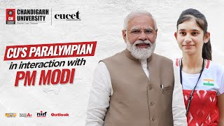 PM Modi interacts with CU Student & #ParalympicsPlayer, Palak Kohli