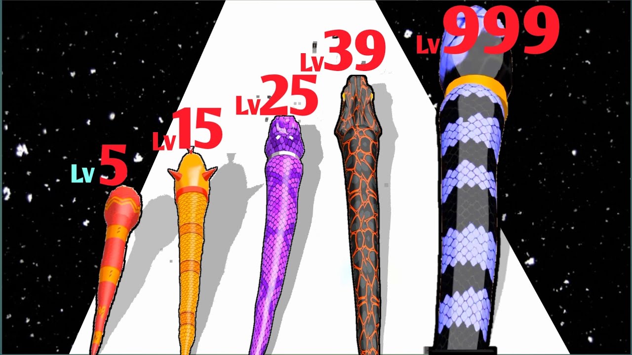 Level Up Snake Snake Evolution Run 3D - Level Up Snake Max Level Gameplay (Snake Run ...