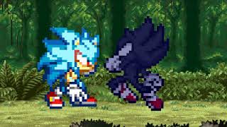 semi dark and super dark vs Hyper sonic sprites test