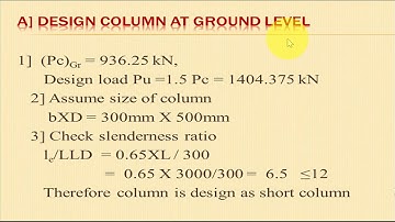 Design of column & it