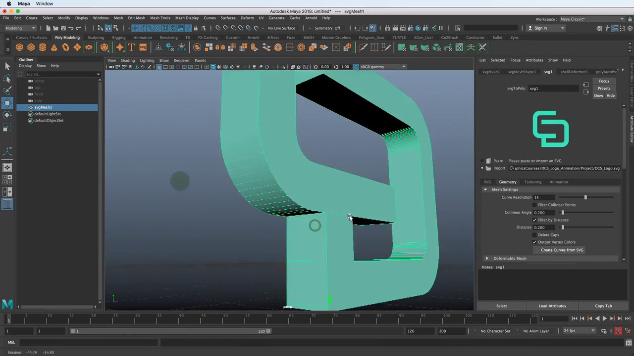 Advanced 3D Logo Animation in Autodesk Maya | Importing SVG - YouTube